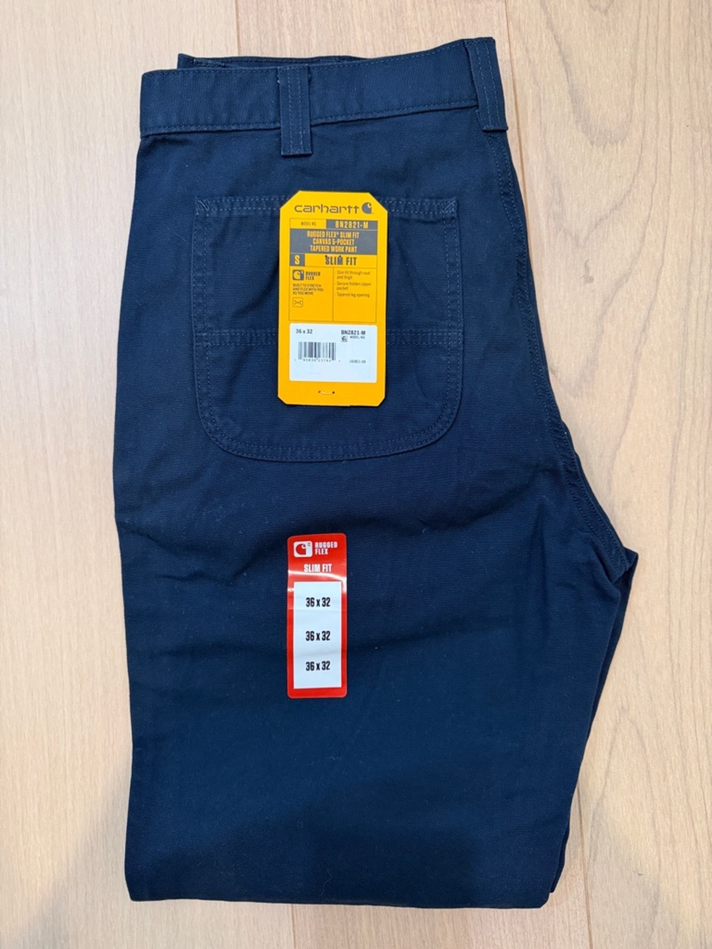 Carhartt Rugged Flex Slim Fit Canvas 5-Pocket Tapered Work Pant 36 x 32